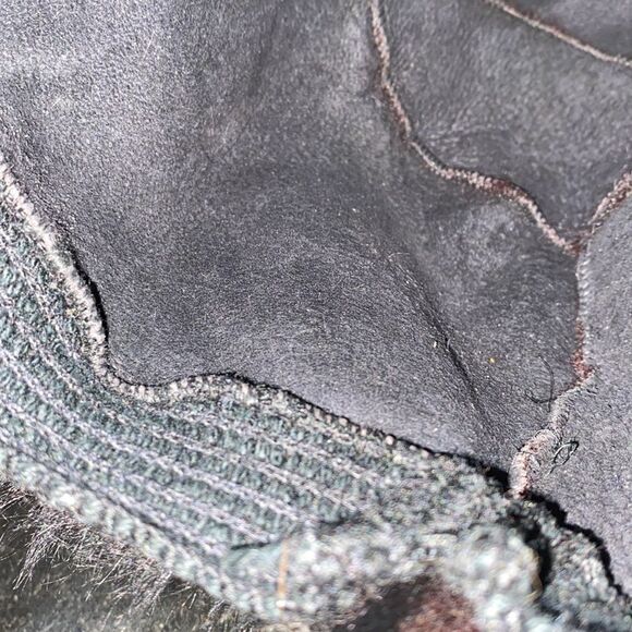 Real-fur hat w/ suede interior black vintage 1970s can shape for different looks main image 5